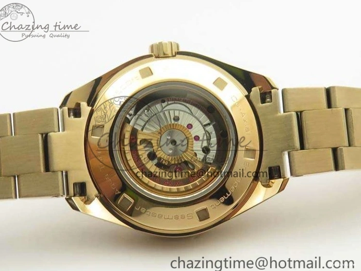 0209 Bright Aqua Terra Ladies 35mm RG V6F Best Edition Brown Dial On RG Bracelet A 8101